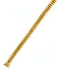 WIDE 16.62CT FANCY YELLOW DIAMOND 18K YELLOW GOLD PRINCESS 2 ROW TENNIS BRACELET