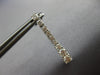 ESTATE 1.10CT DIAMOND 14KT WHITE GOLD ROUND CLASSIC JOURNEY BAR HANGING EARRINGS