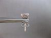 ESTATE LARGE .80CT DIAMOND 14KT WHITE GOLD 3D CLUSTER INVISIBLE STUD EARRINGS