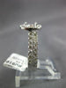 1.06CT DIAMOND 14KT WHITE GOLD ROUND HALO SEMI MOUNT ENGAGEMENT WEDDING RING SET