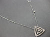 .36CT DIAMOND 14KT WHITE GOLD 3D TRIANGULAR SOLITAIRE BY THE YARD FUN NECKLACE