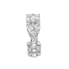 1.08CT DIAMOND 18K WHITE GOLD 3D MULTI SHAPE SQUARE HEART SHAPE ANNIVERSARY RING