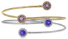 LARGE 2.15CT DIAMOND & AAA MULTI GEM 18KT WHITE & ROSE GOLD CUFF BANGLE BRACELET
