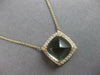 8.33CT DIAMOND & AAA GREEN AMETHYST 14KT YELLOW GOLD SQUARE HALO PYRAMID PENDANT