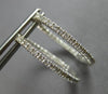 ESTATE .70CT DIAMOND 14KT WHITE GOLD 3D CLASSIC INSIDE OUT HOOP HANGING EARRINGS