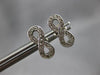 ESTATE .18CT DIAMOND 14KT WHITE GOLD 3D INFINITY FUN STUD EARRINGS