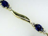 2.37CT DIAMOND & AAA SAPPHIRE 14KT YELLOW GOLD OVAL BY THE YARD TENNIS BRACELET