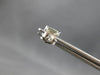 ESTATE .42CT DIAMOND 14KT WHITE GOLD PRINCESS & ROUND SQUARE HALO STUD EARRINGS