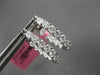 1.8CT DIAMOND 18KT WHITE GOLD 3D INSIDE OUT LUCIDA OVAL HUGGIE HANGING EARRINGS