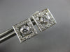 LARGE 1.40CT DIAMOND 14KT WHITE GOLD CLASSIC 3D SQUARE ROUND STUD EARRINGS #1119