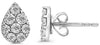 ESTATE .17CT DIAMOND 14KT WHITE GOLD 3D ROUND PEAR SHAPE CLASSIC STUD EARRINGS