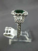 5.7CT DIAMOND & AAA EMERALD 18K WHITE GOLD SQUARE 3/4TH ETERNITY ENGAGEMENT RING