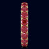 3.60CT AAA RUBY 14KT YELLOW GOLD 3D CLASSIC SHARED PRONG ETERNITY FUN LOVE RING