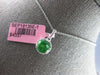 1.87CT DIAMOND & AAA EMERALD 18KT WHITE GOLD ROUND CLASSIC HALO FLOATING PENDANT