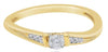.16CT DIAMOND 14KT YELLOW GOLD 7 STONE SOLITAIRE DIAGINAL FRIENDSHIP LOVE RING