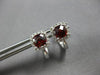 ESTATE 2.10CT DIAMOND & AAA GARNET 14KT WHITE GOLD 3D LEVERBACK HANGING EARRINGS