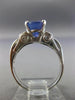 ESTATE 2.87CT DIAMOND & AAA TANZANITE 14KT WHITE GOLD OVAL ENGAGEMENT RING #2933
