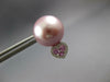 .37CT DIAMOND & AAA PINK SAPPHIRE & PINK SOUTH SEA PEARL 14K WHITE GOLD EARRINGS