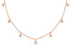 .32CT DIAMOND 14KT ROSE GOLD CLASSIC BEZEL CHANDELIER BY THE YARD LOVE NECKLACE