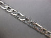 ESTATE LONG 14KT WHITE GOLD 3D CLASSIC SOLID HEXAGON MENS BRACELET