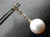 LARGE .76CT DIAMOND & AAA SOUTH SEA PEARL 14KT YELLOW GOLD 3D HANGING EARRINGS