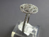ESTATE WIDE .33CT DIAMOND 14KT WHITE GOLD 3D FLOWER STAR OF DAVID HALO FUN RING