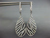 ESTATE 2.10CT DIAMOND 18KT WHITE GOLD 3D CLASSIC MULTI LEAF HANGING EARRINGS