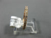 ESTATE .66CT DIAMOND 14KT ROSE GOLD 3D LOW SETTING ETERNITY ANNIVERSARY RING