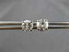 ESTATE 1.18CT DIAMOND 14KT WHITE GOLD CLASSIC STUD EARRINGS 6mm F/G SI-I #24443
