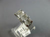 WIDE .98CT DIAMOND 14K WHITE GOLD 3D PRINCESS & BAGUETTE SQUARE ANNIVERSARY RING
