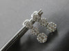 1.0CT DIAMOND 14KT WHITE GOLD 3D PAST PRESENT FUTURE JOURNEY HANGING EARRINGS