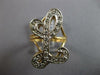 ESTATE LARGE .25CT DIAMOND 14KT WHITE & YELLOW GOLD L INITIAL DOUBLE PLATE RING
