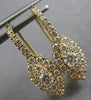 .66CT DIAMOND 14KT YELLOW GOLD 3D MARQUISE SHAPE HALO LEVERBACK HANGING EARRINGS