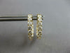 1.45CT DIAMOND 14KT YELLOW GOLD 3D ROUND INSIDE OUT OVAL HUGGIE HANGING EARRINGS