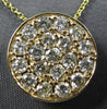 1.11CT DIAMOND 14KT YELLOW GOLD 3D CLASSIC PAVE CIRCULAR LOVE FLOATING PENDANT