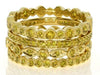 LARGE 1.30CT FANCY YELLOW DIAMOND 18KT YELLOW GOLD 3D STACKABLE ANNIVERSARY RING