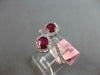 WIDE 1.07CT DIAMOND & AAA RUBY 14K WHITE GOLD OVAL & ROUND CRISS CROSS LOVE RING