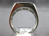 ESTATE .17CT DIAMOND & AAA ONYX 14KT WHITE GOLD 3D CLASSIC SQUARE HALO MENS RING