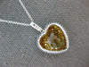 LARGE 12.41CT DIAMOND & AAA CITRINE & SAPPHIRE 14KT WHITE GOLD FLOATING PENDANT