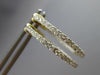 ESTATE .95CT DIAMOND 14K 2 TONE GOLD 3D CLASSIC INSIDE OUT HOOP HANGING EARRINGS