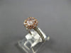 .80CT WHITE & PINK DIAMOND 14K WHITE & ROSE GOLD CUSHION & ROUND ENGAGEMENT RING