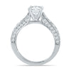 ESTATE 1.88CT DIAMOND 14KT WHITE GOLD 3D CLASSIC ROUND ENGAGEMENT RING