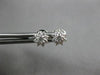 ESTATE .36CT DIAMOND 18KT WHITE GOLD 3D CLASSIC FLOWER STAR STUD EARRINGS