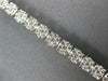ESTATE WIDE 3.05CT DIAMOND 14KT WHITE GOLD CLUSTER ROUND 4 PRONG TENNIS BRACELET