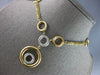 LARGE .32CT DIAMOND 14KT 2 TONE GOLD MULTI CIRCULAR BY THE YARD LARIAT NECKLACE