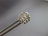 ESTATE LARGE .99CT DIAMOND 14KT WHITE GOLD 3D CLUSTER INVISIBLE STUD EARRINGS