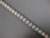 ESTATE LARGE 3.01CT DIAMOND 14KT WHITE GOLD 3D ROUND BEZEL PRONG TENNIS BRACELET
