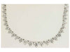 14.40CT DIAMOND 14KT WHITE GOLD 3D ROUND 3 PRONG GRADUATING TENNIS LOVE NECKLACE