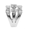 ESTATE LARGE 2.02CT DIAMOND 18K WHITE GOLD MULTI SHAPE ILLUSION ANNIVERSARY RING