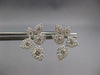 ESTATE 1.33CT DIAMOND 14KT WHITE GOLD 3D MULTI LEAF CLASSIC HANGING EARRINGS